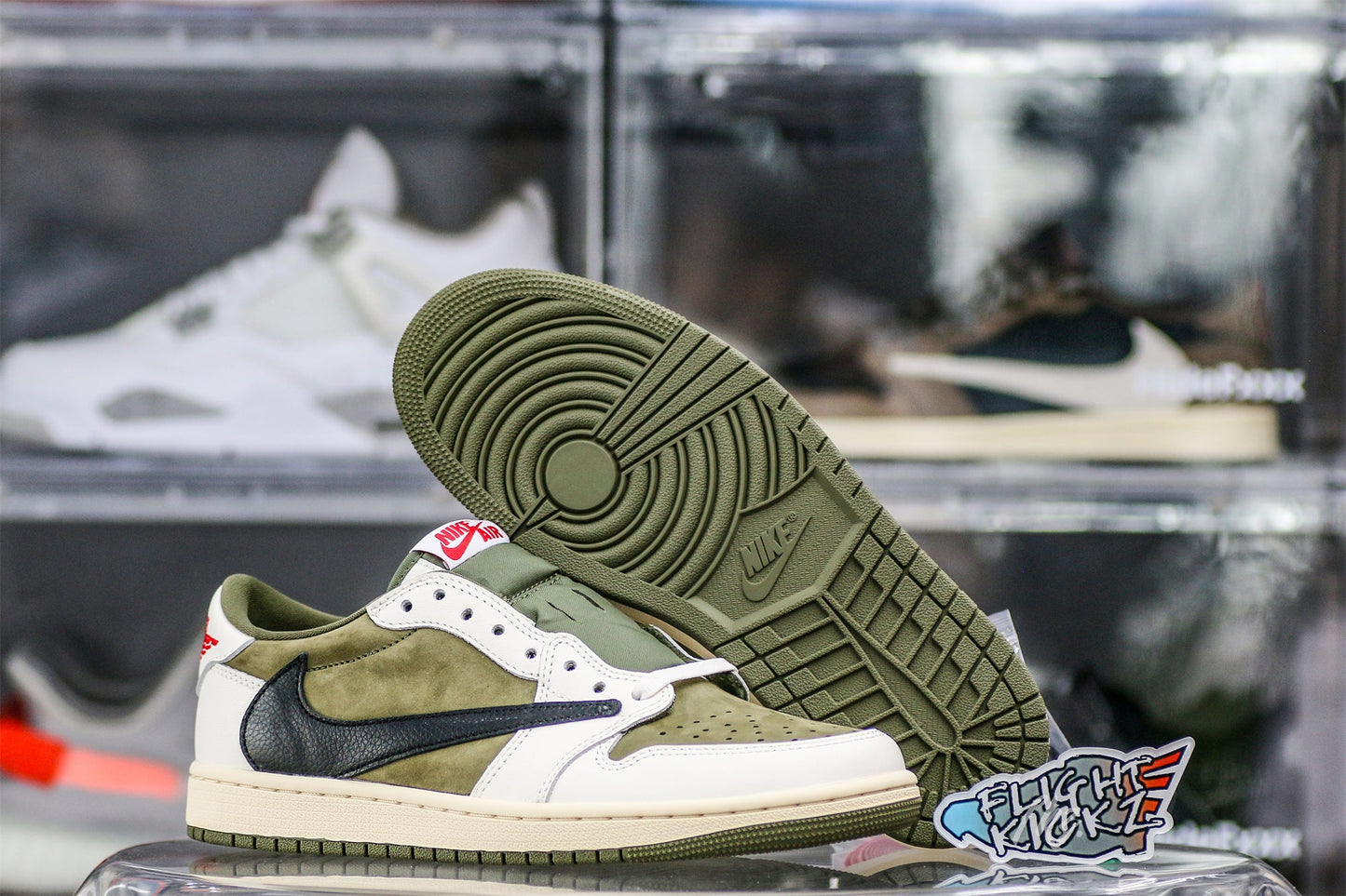 US Warehouse:Travis Scott x Air Jordan 1 ' Medium Olive' (LN5 A1 Batch)