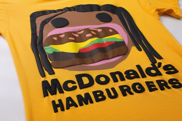 Travis Scott Foam hamburger mouth pattern short sleeves