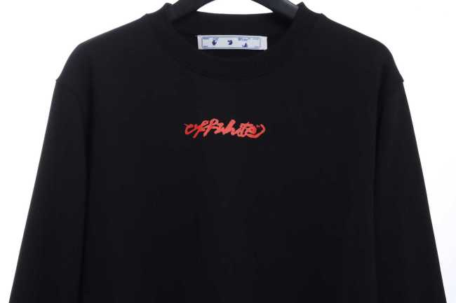 OFFWHITE (OW) environmental limited logo red arrow sweatshirt