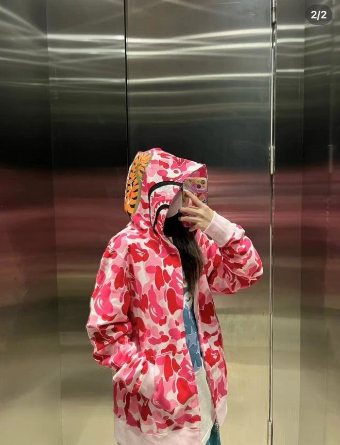 BAPE Classic Shark Mouth Camouflage Zip Hoodie