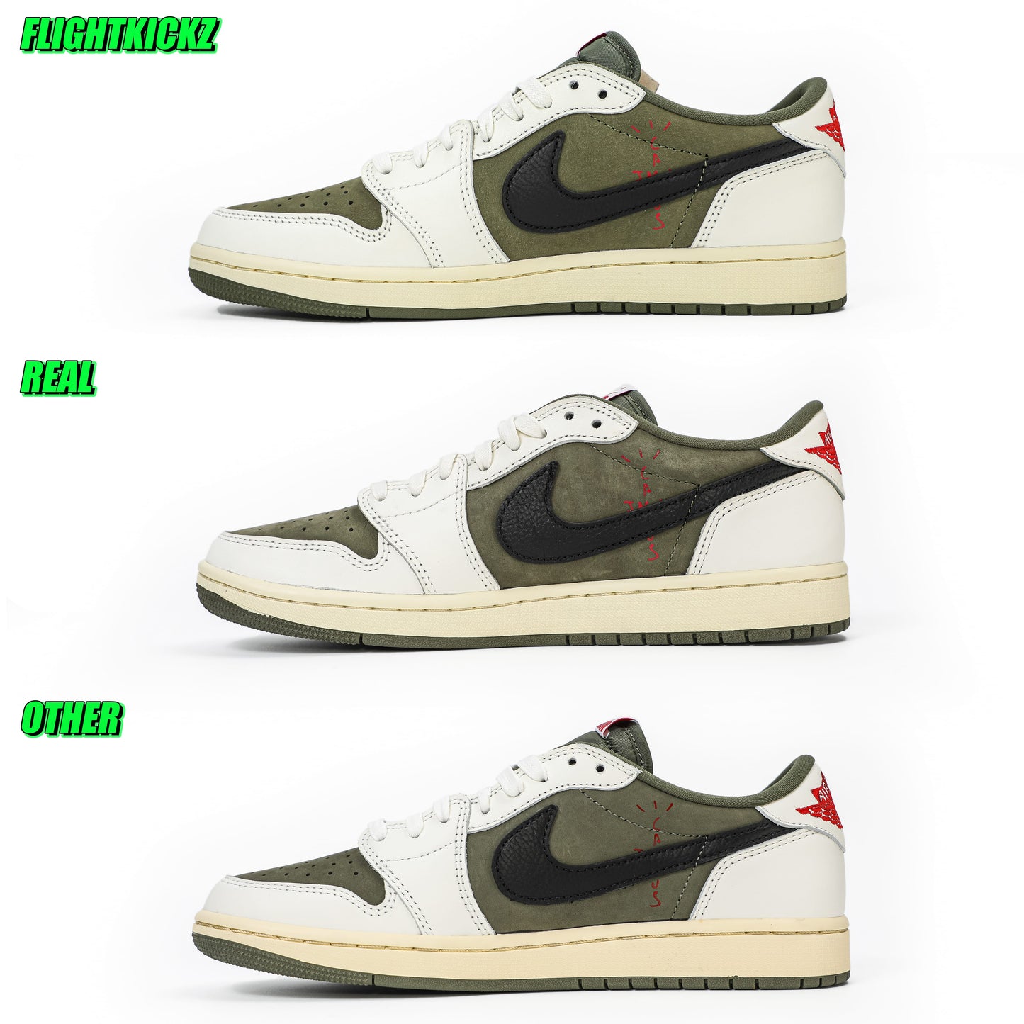 US Warehouse:Travis Scott x Air Jordan 1 ' Medium Olive' (LN5 A1 Batch)