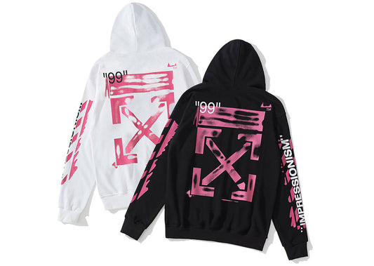 OFF-WHITE Number 99 Paired with Pink Arrow Hoodie