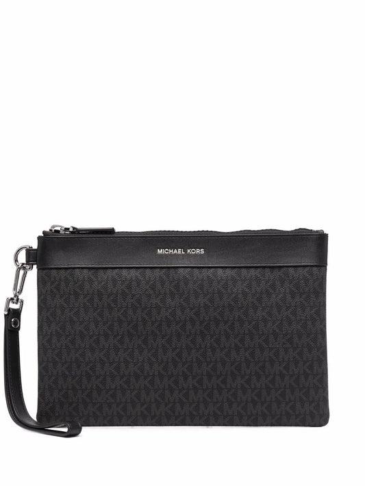 Michael Kors monogram logo travel pouch