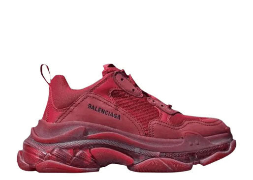 Balenciag* Triple S Burgundy Red