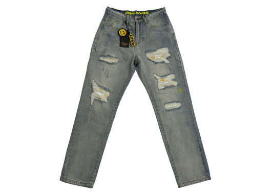 Drew House Smiley Face Jeans With Holes