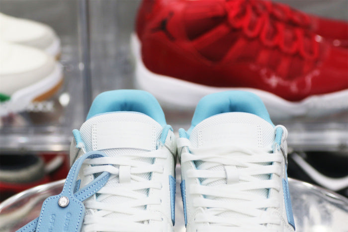 OFF-WHITE White & Blue Out Of Office Sneakers