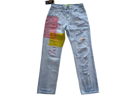 Drew House Teddy Bear Smiling Face Jeans