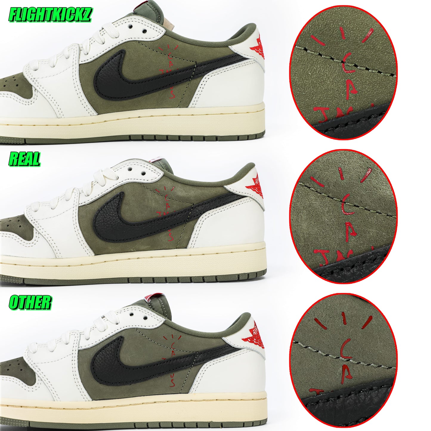 US Warehouse:Travis Scott x Air Jordan 1 ' Medium Olive' (LN5 A1 Batch)