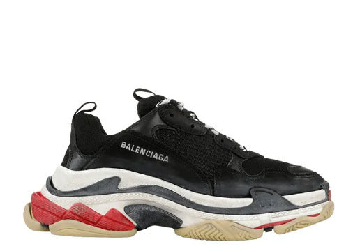BALENCIAG* TRIPLE S SNEAKER 'BLACK RED'