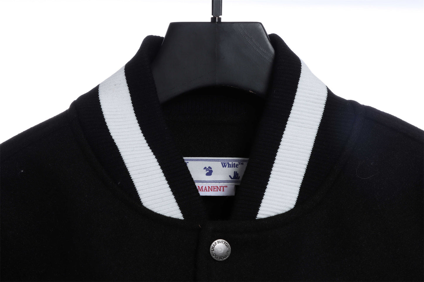 OW22FW multi-icon badge wool woolen stitching jacket thickened cotton baseball uniform jacket