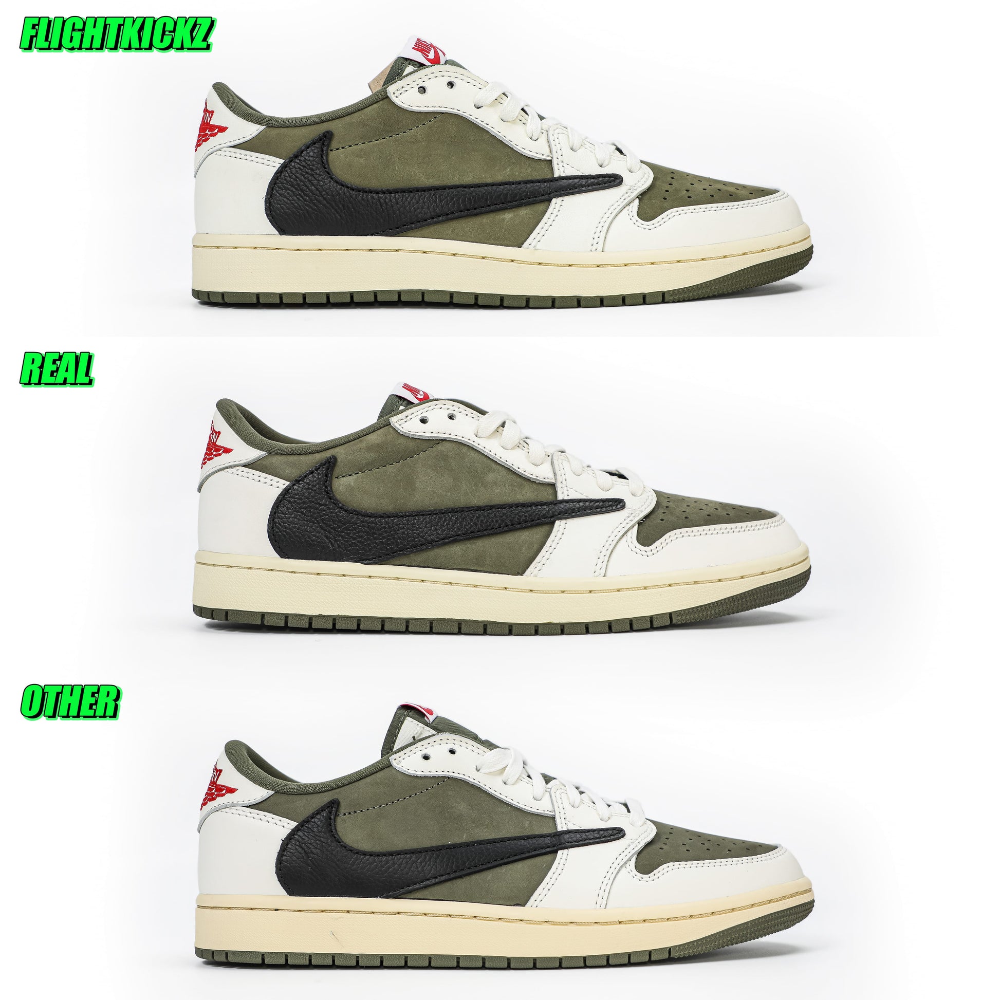 US Warehouse:Travis Scott x Air Jordan 1 ' Medium Olive' (LN5 A1 Batch)