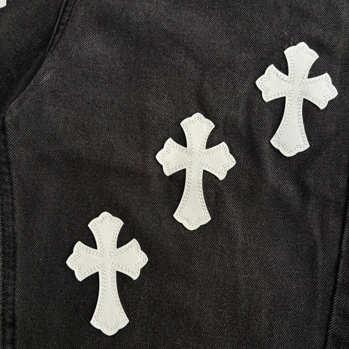 Chrome Hearts White Crosses Pants