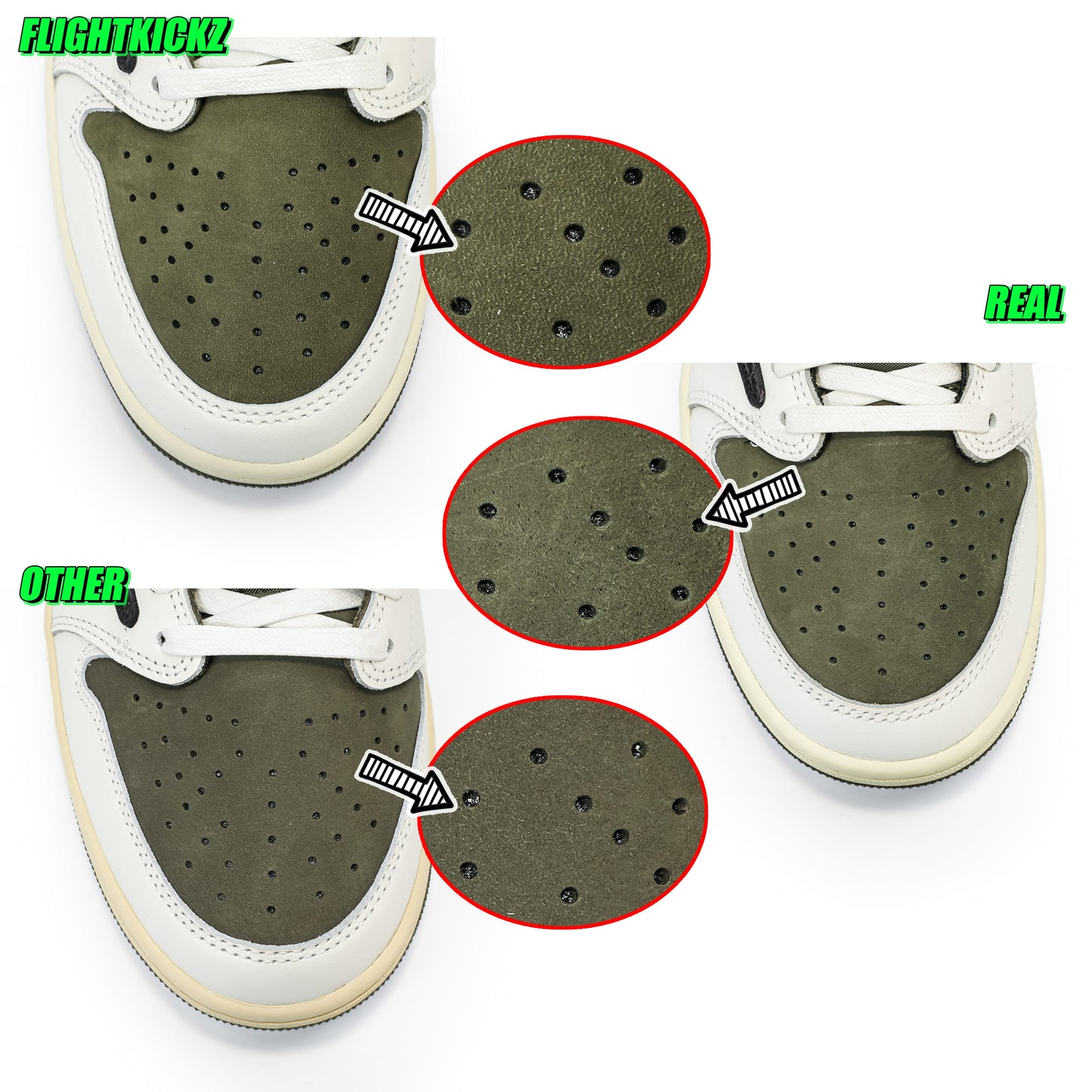 US Warehouse:Travis Scott x Air Jordan 1 ' Medium Olive' (LN5 A1 Batch)